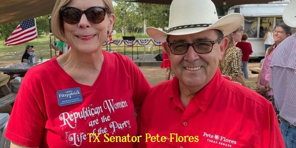 Lesli Fitzpatrick with TX Senator Pete Flores