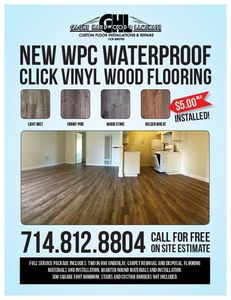 Waterproof and SPC flooring full service specials all materials and labor included 5.00sqft