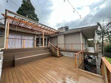 Landscaping project showing earthmoving and site preparation for an outdoor transformation in Melbou