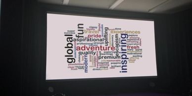 iPad hire wordclouds