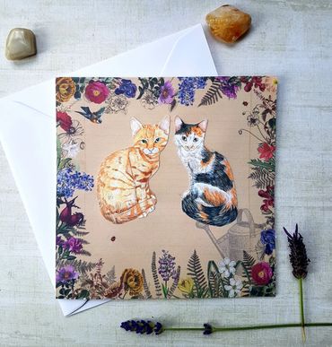 Hand made cat greeting card