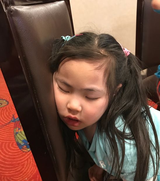 Another sleeping little warrior