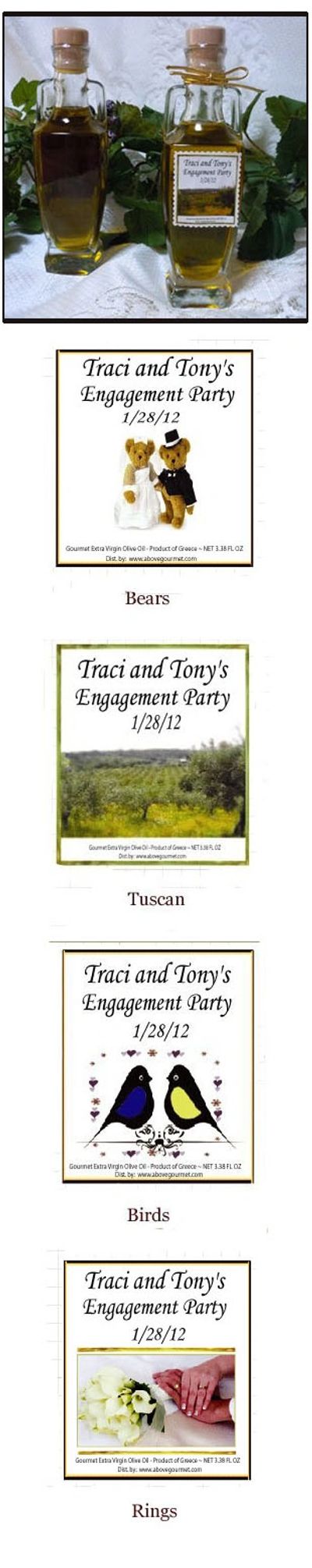 Olive Oil Wedding Favors and Party Favors by From Above Wellness