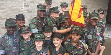 Group photo of the Miami Valley Young Marines.