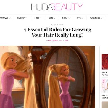 huda beauty 7 rules for growing your hair long.