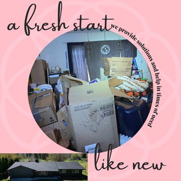 Cluttered room with boxes and furniture, symbolizing a fresh start and solutions for a new beginning.