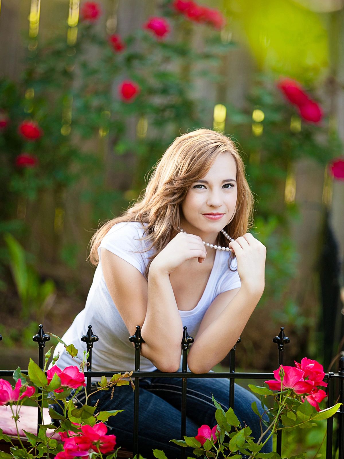 Destin garden senior portrait. Lifestyle photography.