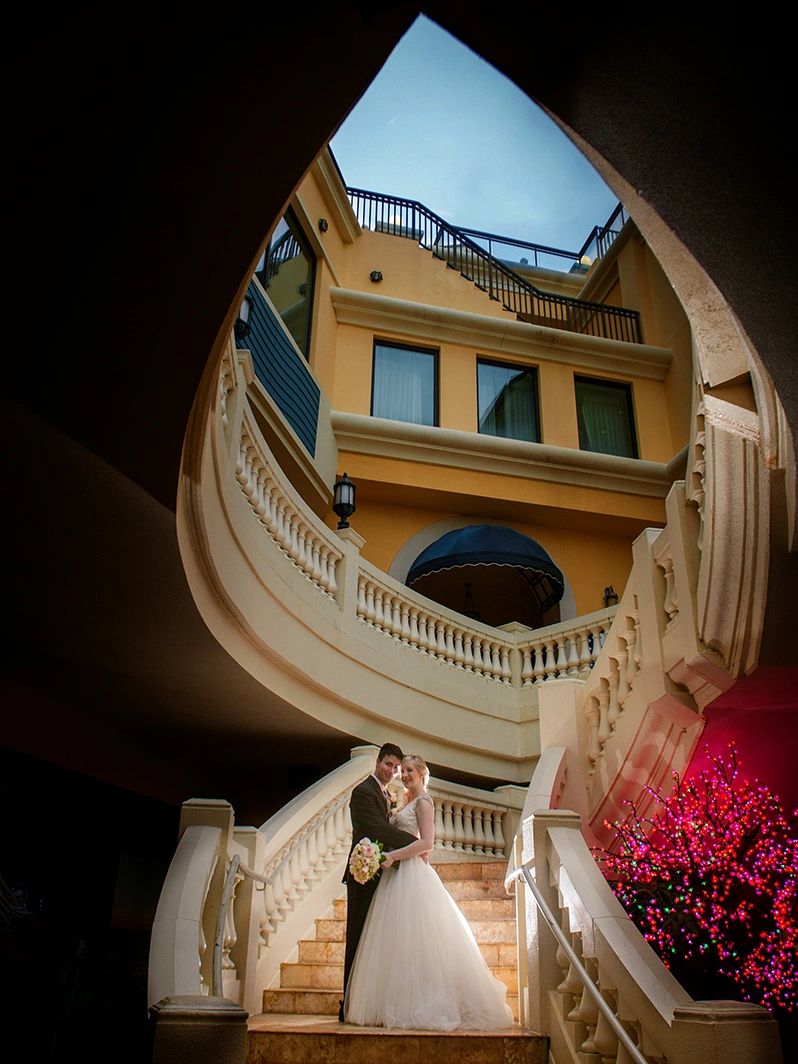 The Beautiful stairchase at the Emerald Grande in Destin, fl.
