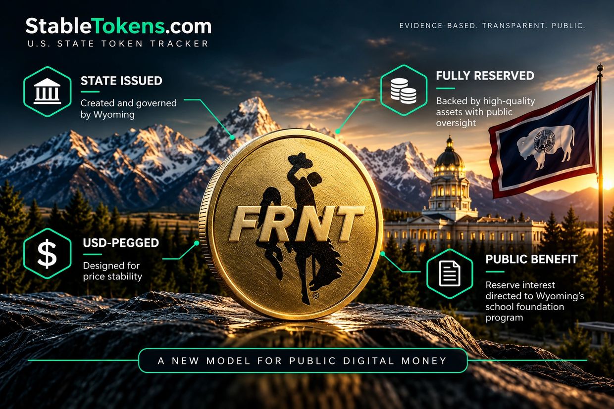 Wyoming FRNT: a fully reserved, USD-pegged state-issued stable token