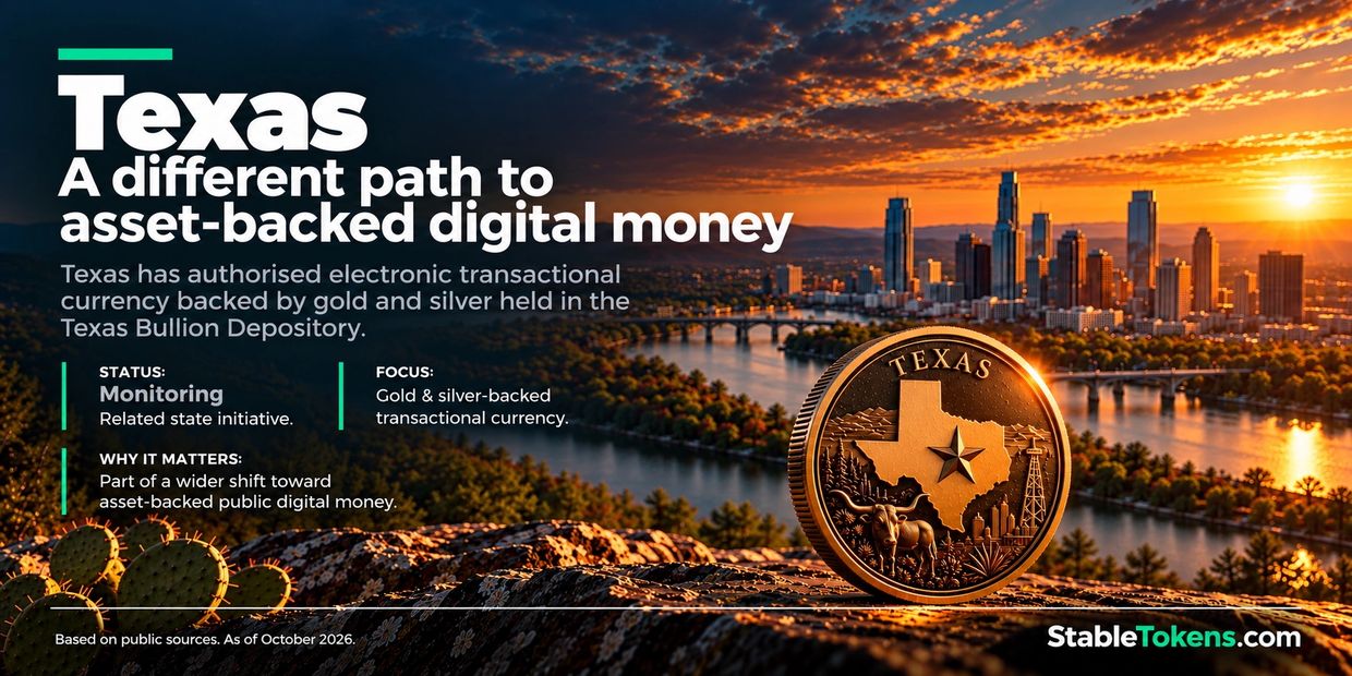 Texas explores a different path to asset-backed digital money through gold and silver