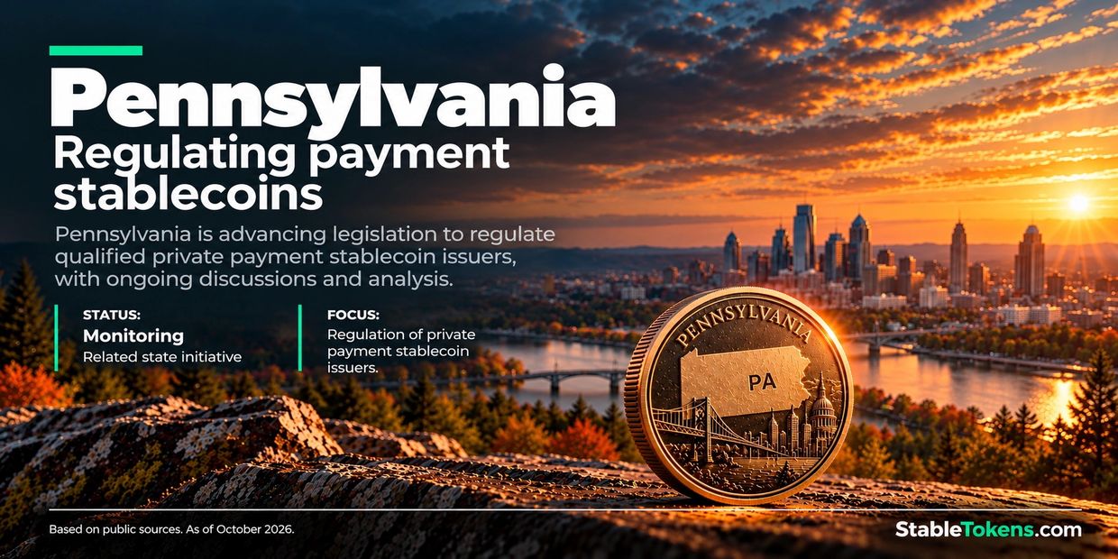 Pennsylvania monitors legislation regulating private payment stablecoin issuers