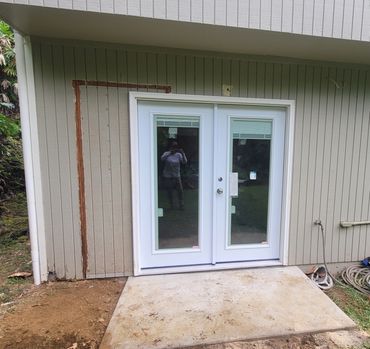 Becker Project; New double patio doors installed, concrete slab poured.
THIS PROJECT IS STILL UNDE