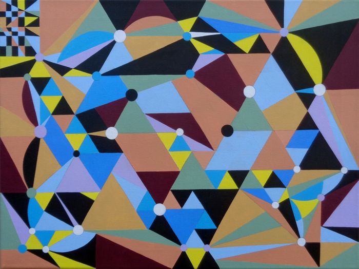 painting, original painting, art, artwork, modern art, art deco, michael j safran, mjsaf, triunity