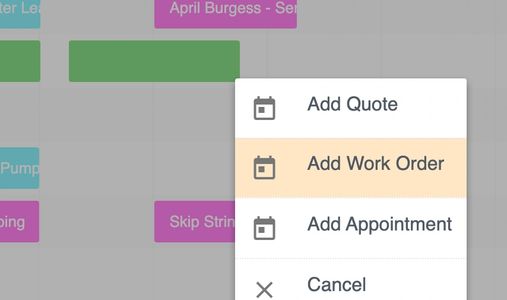 Create a Work Order