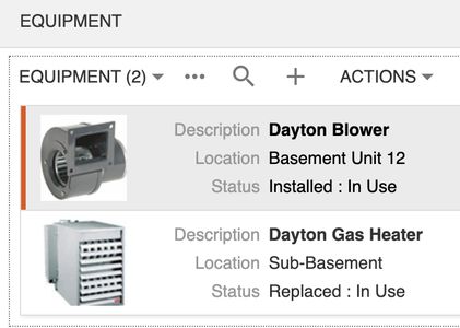 Track Equipment Info