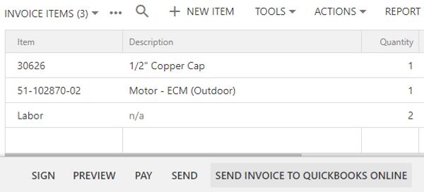 Send Invoices to QuickBooks Online