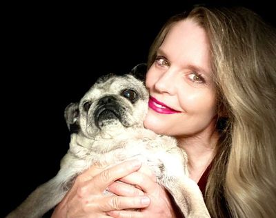 Deanna Johnston voice over actor with fawn pug