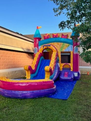 A Bounce House In Castle Theme