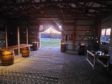 Rustic barn wedding full setup.