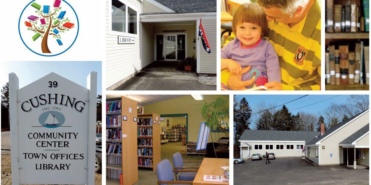 Cushing community center and library with family interaction.
