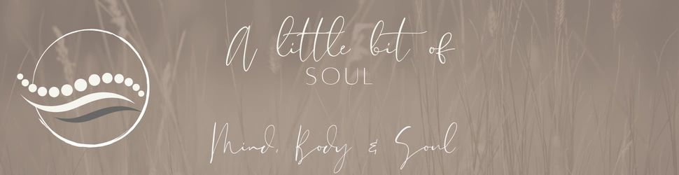 Elegant banner with calming natural background and spiritual wellness message.