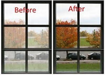 Before and after glass replacement