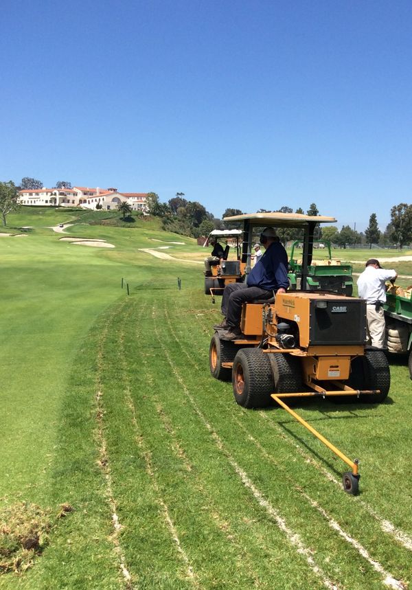 During the Water Wick process allowing the golf course to get better drainage.