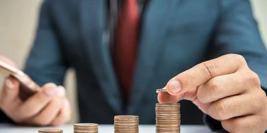 accountant counting coins