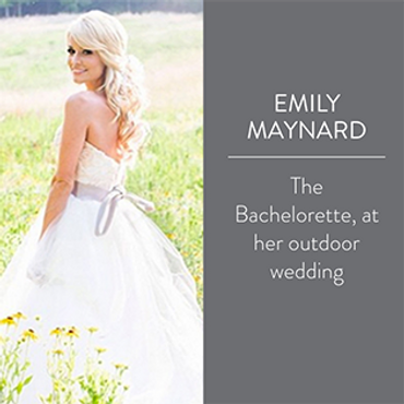 Emily Maynard, The Bachelorette, wears Solemates High Heel Protectors at her outdoor wedding.