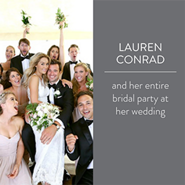 Lauren Conrad wears Solemates and provides Solemates Heel Protectors to her entire bridal party.