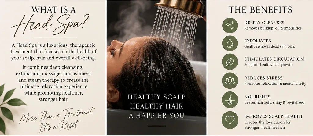 Head Spa benefits for healthier scalp and hair.