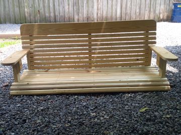 5' Long Swing with Slatted Style Back