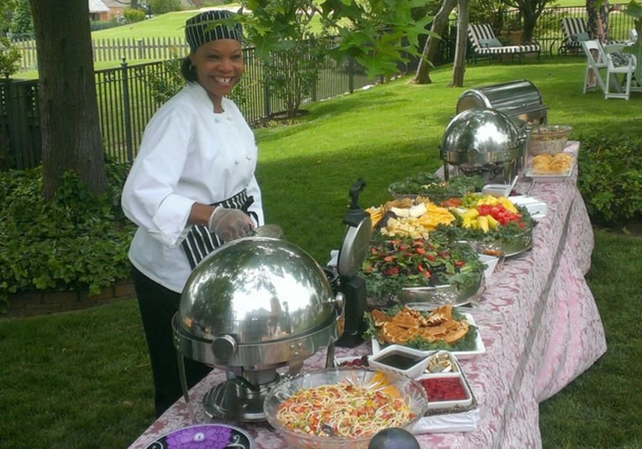 server at a catering service