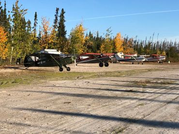 Fall season picture of CKS8, midgett airfield, Crystal Lodge on Cree Lake in Saskatchewan