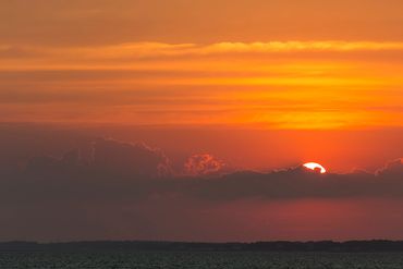 Noyac Bay orange sunset