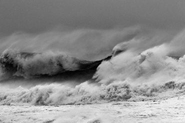 Turbulent Montauk surf photograph