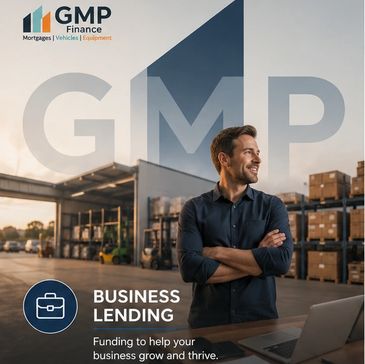 Confident businessman standing in warehouse promoting business lending.