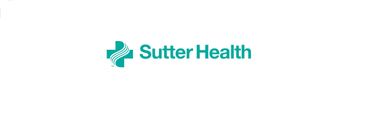 Logo of Sutter Health with a teal cross and stylized wave.