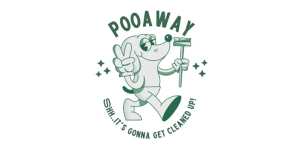 Cartoon dog holding a mop with text about cleaning up poo.