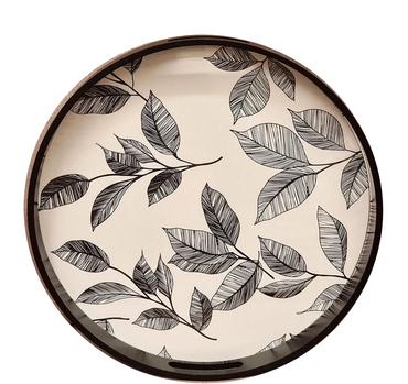 Round tray - Foliage