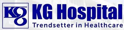 Logo of KG Hospital with tagline 'Trendsetter in Healthcare'.