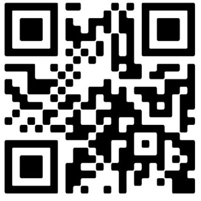 A black and white QR code on a white background.