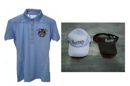 Photo of our new shirt and hats