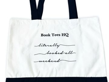 Sustainable book bag. Personalization available. 