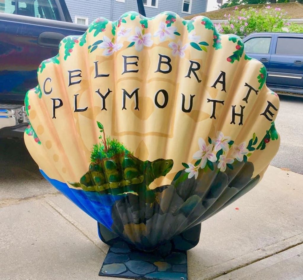 Art on the spot, scallop painting, Plymouth county, middleboro, southern Ma, RI, public art,Murals,