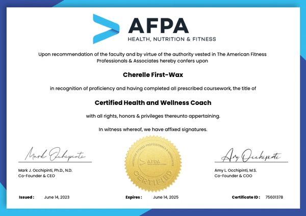 Certified Health and Wellness Coach Certification