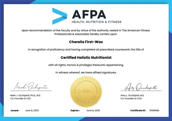 Certified Holistic Nutritionist Certification