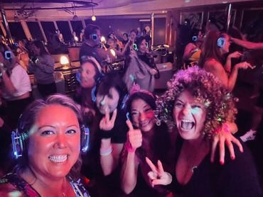 Silent Disco on women Caribbean cruise