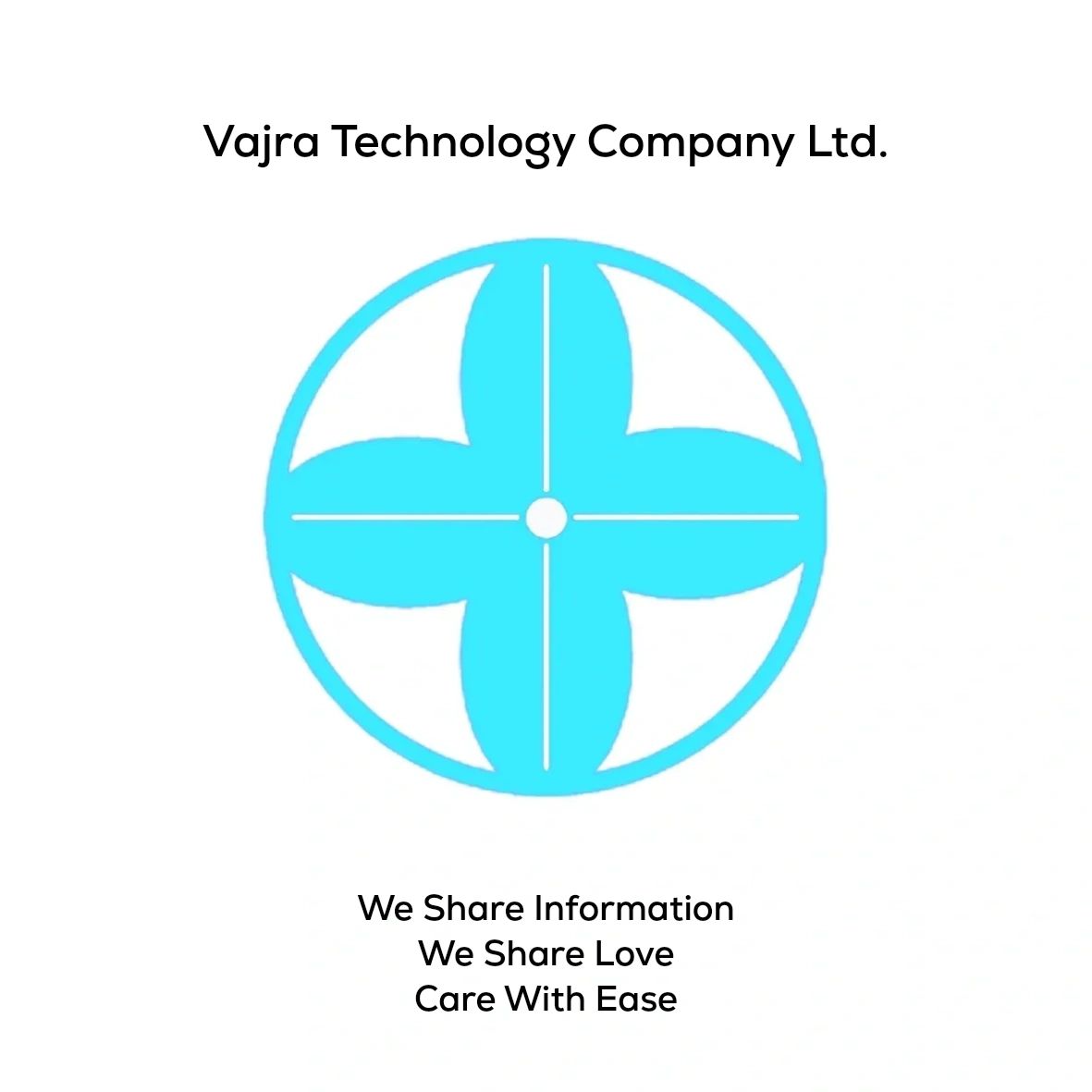 Company logo with slogan on a white background.