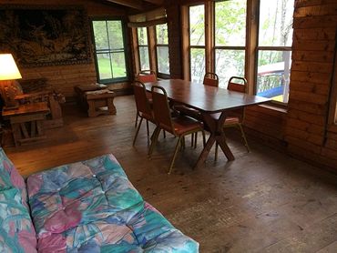 Image with a sofa and table